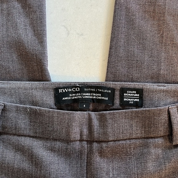 Slim leg side zip purple-grey RW suiting pant (ankle length) signature fit - Picture 2 of 3